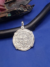 Load image into Gallery viewer, Sterling Silver Atocha Shipwreck  Treasure Pirate Coin " 4 Reale" Reproduction Pendant