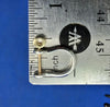 Small Sterling Silver Mariners Pirate Shackle Earrings Pair with Solid 14kt Yellow Gold Screw Posts