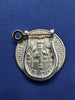 Sterling Silver Mariners Pirate Shackle Earring Pair With Solid 14kt Yellow Gold Screw Post