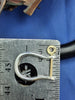 Sterling Silver Mariners Pirate Shackle Earring Pair With Solid 14kt Yellow Gold Screw Post