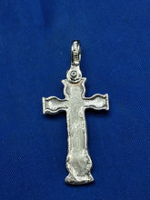 Load image into Gallery viewer, Small Sterling Silver Unique Artisan Vintage Design, Passion Cross, Memento Mori Pendant