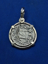 Load image into Gallery viewer, Sterling Silver Replica Atocha Shipwreck Piece of Eight Pirate Coin Pendant