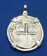 Load image into Gallery viewer, Sterling Silver "4 Reale"  Atocha Reproduction Coin Pirate Coin Pendant