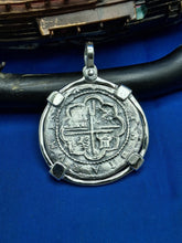 Load image into Gallery viewer, Sterling Silver Atocha Shipwreck Pirate Treasure Coin " 4 Reale" Reproduction Pendant