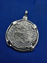 Load image into Gallery viewer, Sterling Silver Atocha Shipwreck Pirate Treasure Coin " 4 Reale" Reproduction Pendant