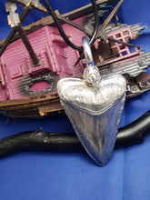Load image into Gallery viewer, Extreme Unique Huge Big Giant Large Enormous Massive Monstrous Colossal Heavy Solid Custom Sterling Silver {Great White} Shark Tooth Pendant