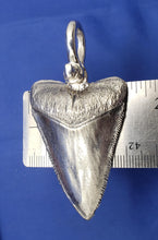 Load image into Gallery viewer, Extreme Unique Huge Big Giant Large Enormous Massive Monstrous Colossal Heavy Solid Custom Sterling Silver {Great White} Shark Tooth Pendant