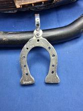 Load image into Gallery viewer, Sterling Silver Large Talisman Shoe Horse Good Luck Amulet Pendant