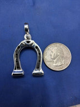 Load image into Gallery viewer, Sterling Silver Large Talisman Shoe Horse Good Luck Amulet Pendant