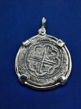 Load image into Gallery viewer, Sterling Silver Atocha Shipwreck Cob Pirate Treasure Coin " 4 Reale" Reproduction Pendant