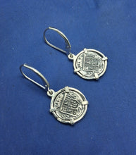 Load image into Gallery viewer, Small Atocha Shipwreck Reproduction Coins Pirate Earrings With Lever Backs