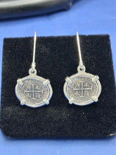 Load image into Gallery viewer, Sterling Silver Small Atocha Shipwreck Reproduction Coins With Lever Backs Earrings