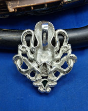 Load image into Gallery viewer, Sterling Silver Octopus Holding Replica Atocha Pirate Coin With Simulated Emerald Pendant