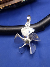 Load image into Gallery viewer, Men's Sterling Silver 5 Wing Curved Boat Propeller Pendant with Shackle Bail