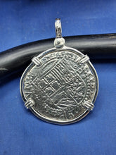 Load image into Gallery viewer, Sterling Silver Atocha Treasure Replica Pirate Coin Spanish Cob Pendant