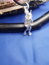 Load image into Gallery viewer, Small Sterling Silver Diver Pendant Holding Small Atocha Sunken Treasure Reproduction Coin