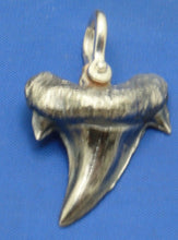 Load image into Gallery viewer, Medium Solid .925 Sterling Silver Curved Spiked Arrowhead Shark Tooth Pendant Nautical Jewelry by Crisol
