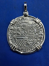Load image into Gallery viewer, Sterling Silver Atocha Shipwreck Cob " Four Reale" Toston Treasure Coin Reproduction Pendant