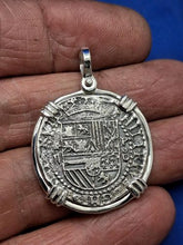 Load image into Gallery viewer, Sterling Silver Atocha Shipwreck Cob " Four Reale" Toston Treasure Coin Reproduction Pendant