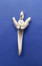Load image into Gallery viewer, Solid  Sterling Silver Sand Tiger Shark Tooth Pendant Nautical Jewelry by Crisol