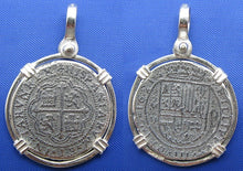 Load image into Gallery viewer, '2 Reale' Round Spanish Shipwreck Treasure Coin Replica Pendant