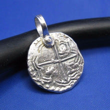 Load image into Gallery viewer, Small Atocha Pirate Coin Replica Pendant Necklace Charm Beach Shipwreck Jewelry