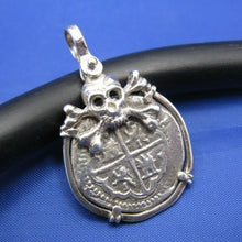 Load image into Gallery viewer, '2 Reale' Pirate Treasure Doubloon Replica with Skull Bezel