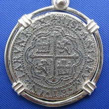 Load image into Gallery viewer, '2 Reale' Round Spanish Shipwreck Treasure Coin Replica Pendant