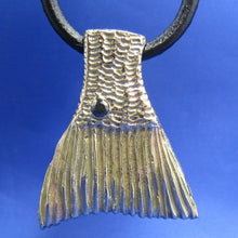 Load image into Gallery viewer, 14K Solid Yellow Gold Custom Large Red Fish Tail Pendant