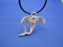 Load image into Gallery viewer, Sterling Silver Hybrid Mermaid Angel Pendant in Sterling Silver with Halo Bail

