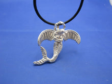 Load image into Gallery viewer, Sterling Silver Hybrid Mermaid Angel Pendant in Sterling Silver with Halo Bail