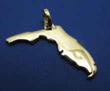 Load image into Gallery viewer, 14k Gold High Polish Florida State Map Charm or Pendant