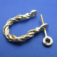 Load image into Gallery viewer, 14k Gold Single Rope Twisted Pirate Shackle Earring Hoop