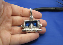 Load image into Gallery viewer, Men's Large Sterling Silver Scuba Diving Mask Goggles Pendant
