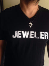 Load image into Gallery viewer, Sterling Silver Curved Snook Pendant with Genuine Ruby Gemstone Eye and Shackle Bail