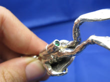 Load image into Gallery viewer, Very Large Unique 3-D Sterling Silver Mens Diver Pendant Holding Shipwreck Coin Attention Grabber 2.5 x 1 inches Nautical Handcrafted Design
