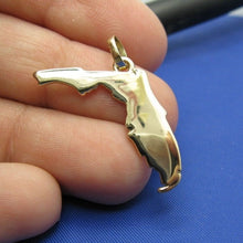 Load image into Gallery viewer, 14k Gold High Polish Florida State Map Charm or Pendant