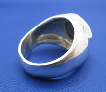 Load image into Gallery viewer, Wide High Polish Bezel Set Sterling Silver Men's Atocha Replica Shipwreck Coin Ring