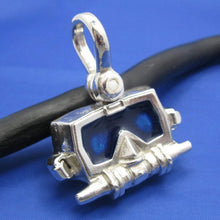 Load image into Gallery viewer, Men's Large Sterling Silver Scuba Diving Mask Goggles Pendant