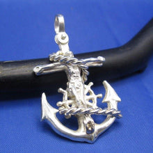 Load image into Gallery viewer, Sterling Silver Diver&#39;s Mariners Cross Pendant
