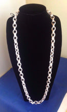 Load image into Gallery viewer, Thick Handmade Sterling Silver 9mm Nautical Rope Rolo Link Chain 26" Necklace Designed and Crafted by Crisol Jewelry 100% in the USA