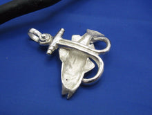 Load image into Gallery viewer, Sterling Silver Large Nautical Anchor Shaped Double Fish Hook with Snook Pendant
