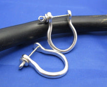 Load image into Gallery viewer, Large Sterling Silver Pirate Shackle Earring Hoop Pair