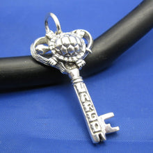 Load image into Gallery viewer, Key Largo Sterling Silver Nautical Lighthouse Key Pendant with Sea Turtle
