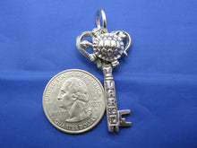 Load image into Gallery viewer, Key Largo Sterling Silver Nautical Lighthouse Key Pendant with Sea Turtle
