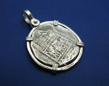 Load image into Gallery viewer, Sterling Silver Shipwreck Replica Coin with Unique Anchor Shaped Markings