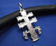 Load image into Gallery viewer, Sterling Silver Handmade Religious Caravaca Cross Pendant 1.5" x 0.75"