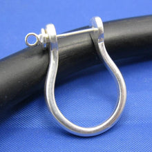 Load image into Gallery viewer, Large Pirate Single Shackle Earring Hoop  (New Extra Large Version of our Best Selling Original Shackle Earring) .925 Sterling Silver