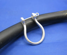 Load image into Gallery viewer, Large Pirate Single Shackle Earring Hoop  (New Extra Large Version of our Best Selling Original Shackle Earring) .925 Sterling Silver