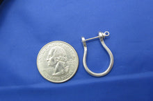 Load image into Gallery viewer, Large Pirate Single Shackle Earring Hoop  (New Extra Large Version of our Best Selling Original Shackle Earring) .925 Sterling Silver